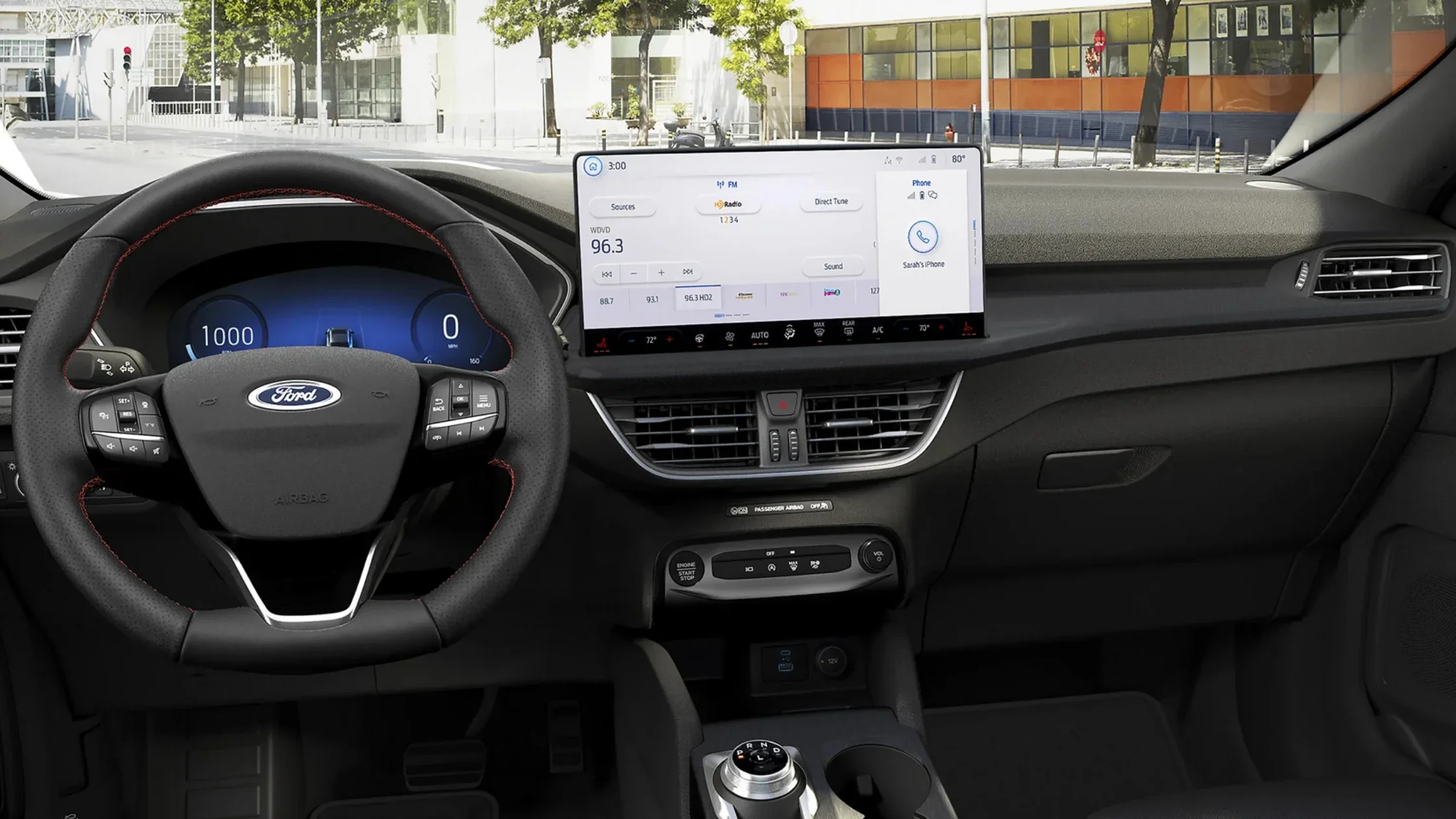 2025 Ford Escape® interior cockpit with widescreen infotainment and climate controls